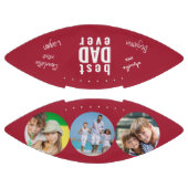 Beste vader ooit Ondertekend Foto Rood Aangepast American Football (Panelen)