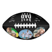 Beste vader ooit Ondertekend Foto zwart, gepersona American Football (Voorkant)