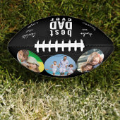 Beste vader ooit Ondertekend Foto zwart, gepersona American Football