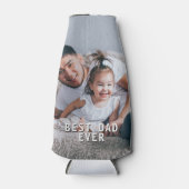 Beste vader ooit op maat gemaakte foto bier flesjeskoeler (Voorkant)