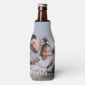 Beste vader ooit op maat gemaakte foto bier flesjeskoeler (Fles Voorkant)