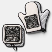 Beste vader ooit ovenwant & pannenlap set (Voorkant / Achterkant)