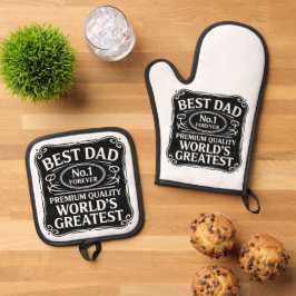 Beste vader ooit ovenwant & pannenlap set