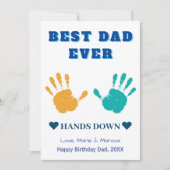 Beste vader ooit overhandigt verjaardag feestdagenkaart (Voorkant)