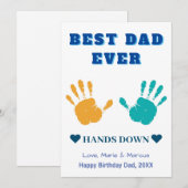 Beste vader ooit overhandigt verjaardag feestdagenkaart (Voorkant / Achterkant)