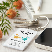 Beste vader ooit overhandigt verjaardag sleutelhanger (Voorkant Rechts)