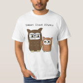 Beste vader ooit Owl vader en kind vaderdag T-shirt (Voorkant)