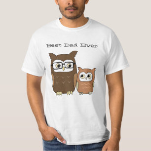 Beste vader ooit Owl vader en kind vaderdag T-shirt