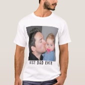 Beste vader ooit papa en Baby foto T-shirt (Voorkant)