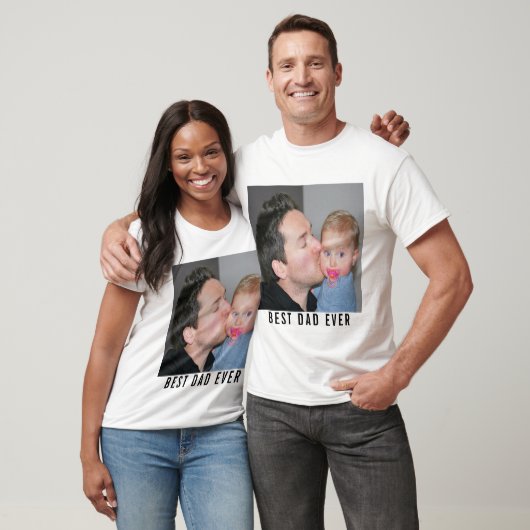 Beste vader ooit papa en Baby foto T-shirt (Unisex)