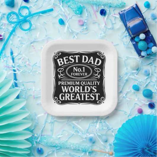 Beste vader ooit papieren bordje (Feest)