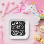 Beste vader ooit papieren bordje (Feest)