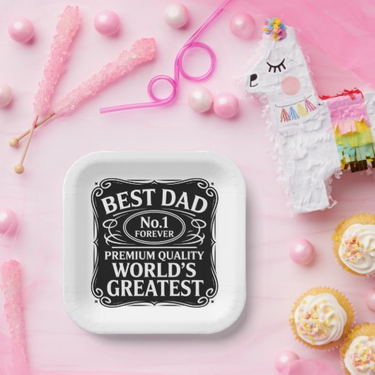 Beste vader ooit papieren bordje (Feest)