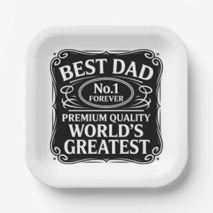 Beste vader ooit papieren bordje