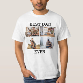 Beste vader ooit pappa Foto Collage Afbeelding T-shirt