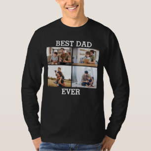 Beste vader ooit pappa Foto Collage Afbeelding T-shirt