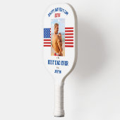 Beste vader ooit Patriottisch Rood Wit Blauw Foto Pickleball Paddle (Links)