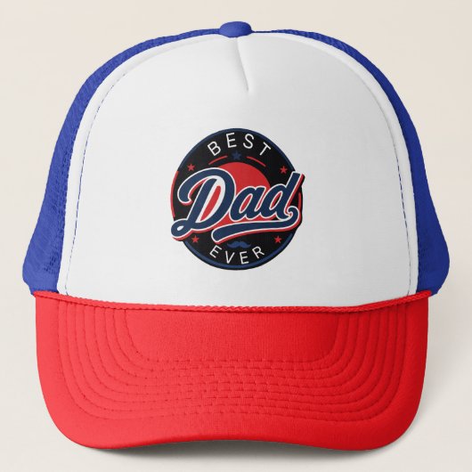 Beste Vader Ooit Patriottische Trucker Hoed | Vade Pet (Voorkant)