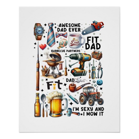 Beste vader ooit perfect poster (Voorkant)