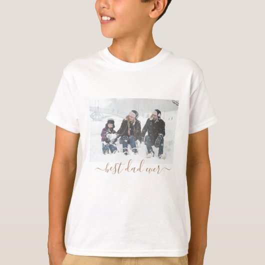 Beste vader ooit, personaliseer Jouw naam, Foto T-shirt (Voorkant)