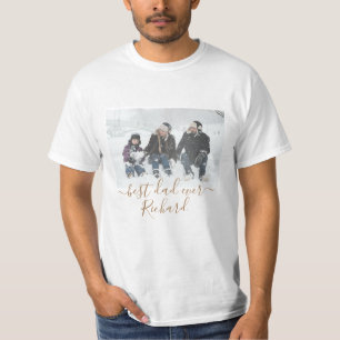Beste vader ooit, personaliseer Jouw naam, foto T- T-shirt