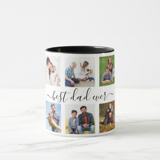 Beste vader ooit persoonlijke 10 foto's Vaderdag Mok (Midden)
