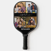 Beste vader ooit persoonlijke 4 Foto's Vaderdag Pickleball Paddle (Achterkant)