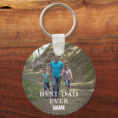 Beste vader ooit persoonlijke Button Sleutelhanger (Voorkant)
