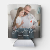 Beste vader ooit persoonlijke foto blikjeskoeler (Achterkant)