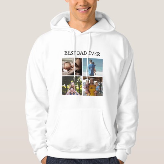 Beste vader ooit persoonlijke foto hoodie (Voorkant)