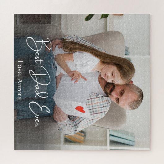 Beste vader ooit persoonlijke foto legpuzzel (Horizontaal)