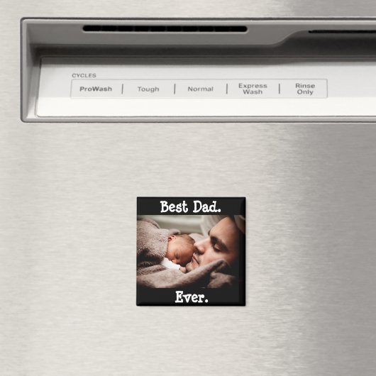 Beste vader ooit Persoonlijke Foto Magnet (Insitu (Vaatwasser))