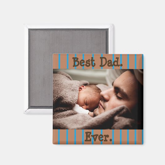 Beste vader ooit Persoonlijke Foto Magnet (Voorkant / Achterkant)