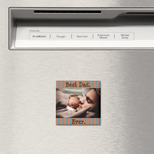 Beste vader ooit Persoonlijke Foto Magnet (Insitu (Vaatwasser))