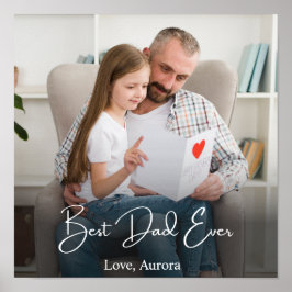 Beste vader ooit persoonlijke foto poster