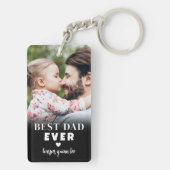 Beste vader ooit persoonlijke foto sleutelhanger (achterkant)
