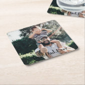 Beste vader ooit persoonlijke foto Vaderdag Kartonnen Onderzetters (Schuin)