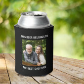 Beste vader ooit Persoonlijke foto Zwart Blikjeskoeler