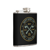  beste vader ooit Persoonlijke naam Ax Logo Heupfles (Rechts)