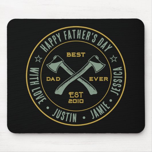  beste vader ooit Persoonlijke naam Ax Logo Muismat (Voorkant)