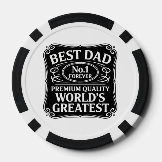 Beste vader ooit poker chips (Achterkant)