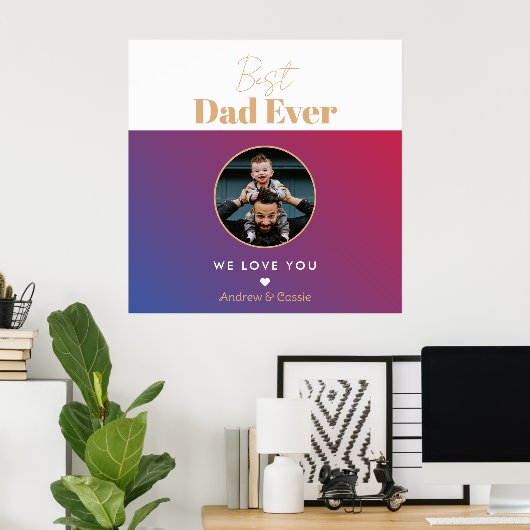 Beste vader ooit poster (Thuiskantoor)