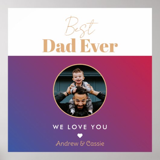 Beste vader ooit poster (Voorkant)