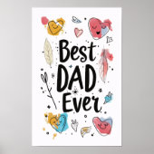 Beste vader ooit poster (Voorkant)