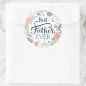 Beste vader ooit, prachtige citaten ronde sticker (Tas)