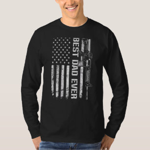 Beste vader ooit Pro Pistool Verenigde Staten Vlag T-shirt