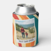 Beste vader ooit Retro 2 foto Koelbox Blikjeskoeler (Blikje Voorkant)