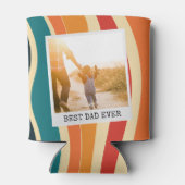 Beste vader ooit Retro 2 foto Koelbox Blikjeskoeler (Achterkant)