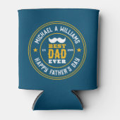 Beste vader ooit  Retro Badge Vaderdag Blikjeskoeler (Voorkant)