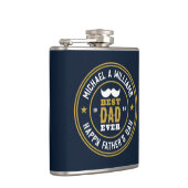 Beste vader ooit  Retro Badge Vaderdag Heupfles (Rechts)